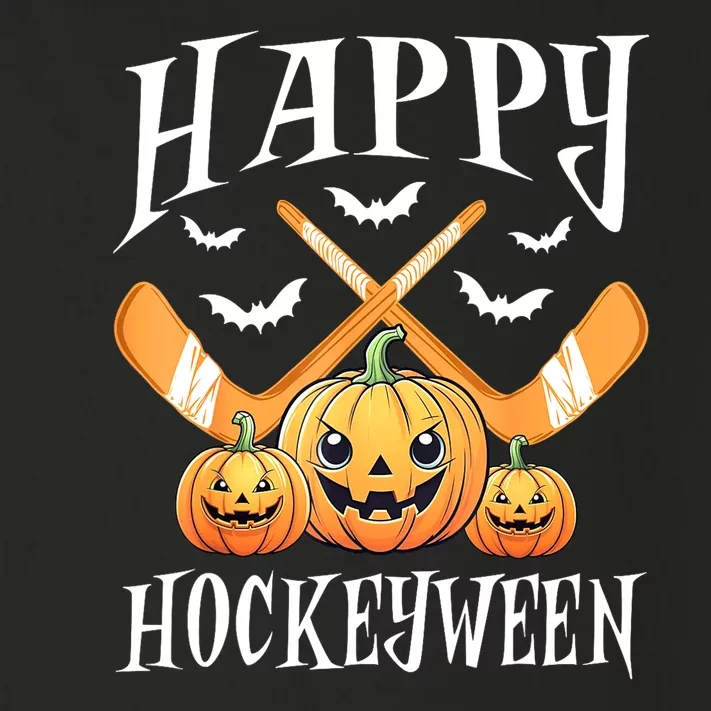 Happy Funny Hockeyween Pumpkin Hockey Lovers Gift Toddler Long Sleeve Shirt