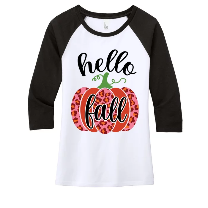 Hello Fall Women's Tri-Blend 3/4-Sleeve Raglan Shirt