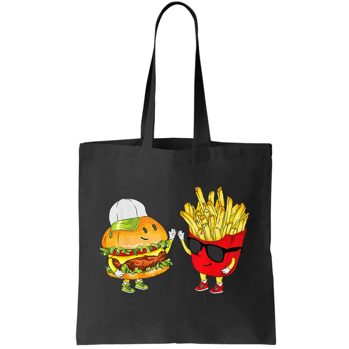 Hamburger Fries High Five Cool Fun Combo Snacks Funny Gift Tote Bag