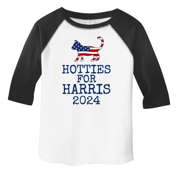 Hotties For Harris 2024 Cat Ladies Kamala Presidential Election 2024 Toddler Fine Jersey T-Shirt