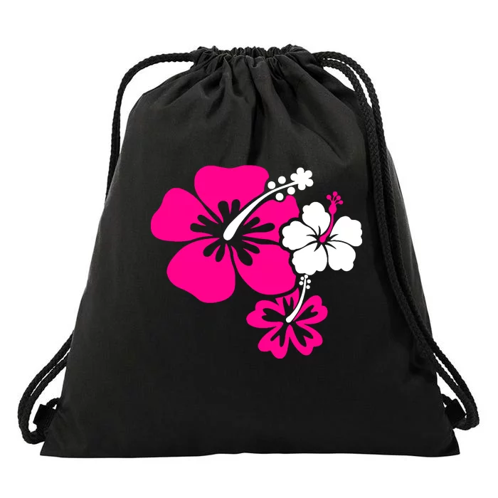 Hibiscus Flowers Drawstring Bag