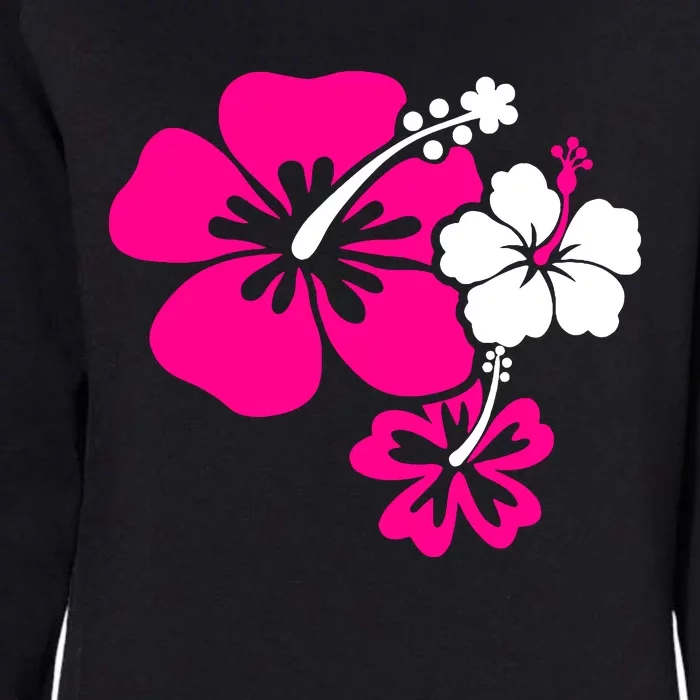 Hibiscus Flowers Womens California Wash Sweatshirt