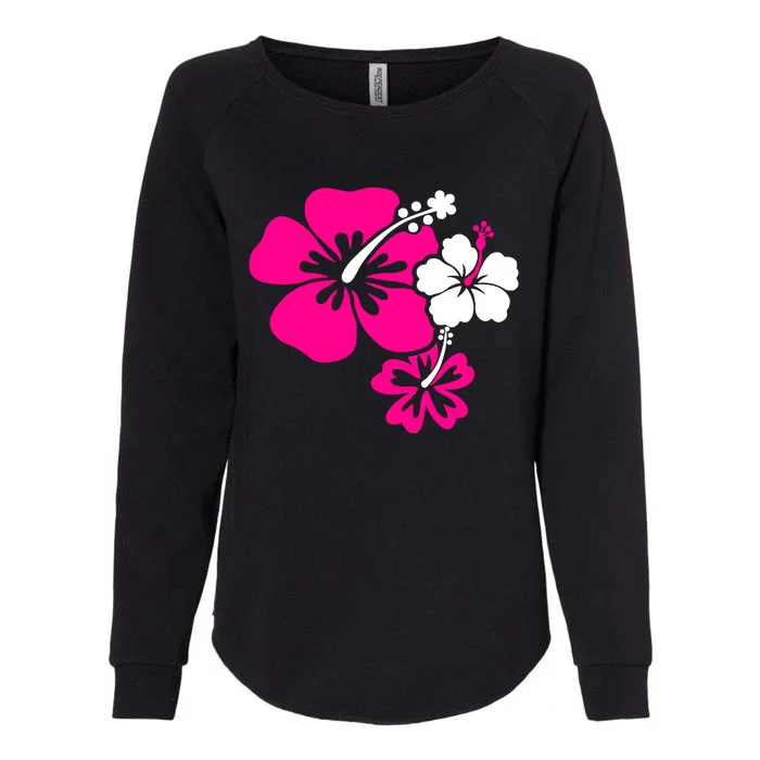 Hibiscus Flowers Womens California Wash Sweatshirt