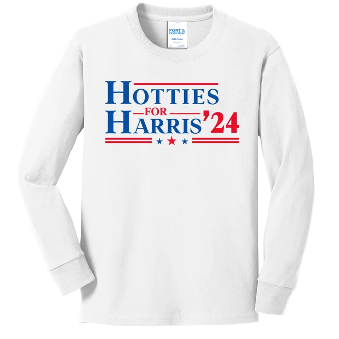 Hotties For Harris 2024 Kids Long Sleeve Shirt