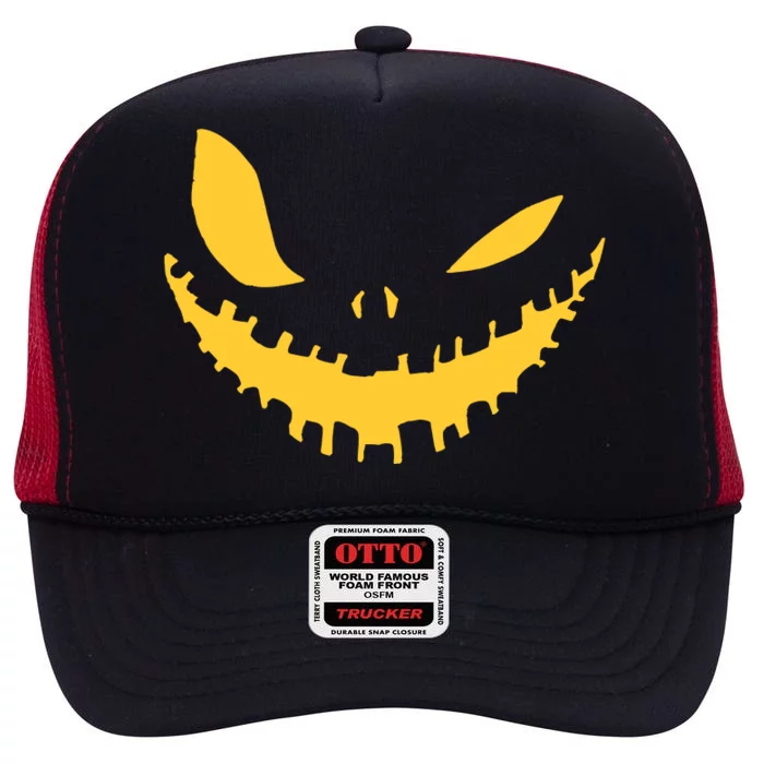 Halloween Face High Crown Mesh Trucker Hat