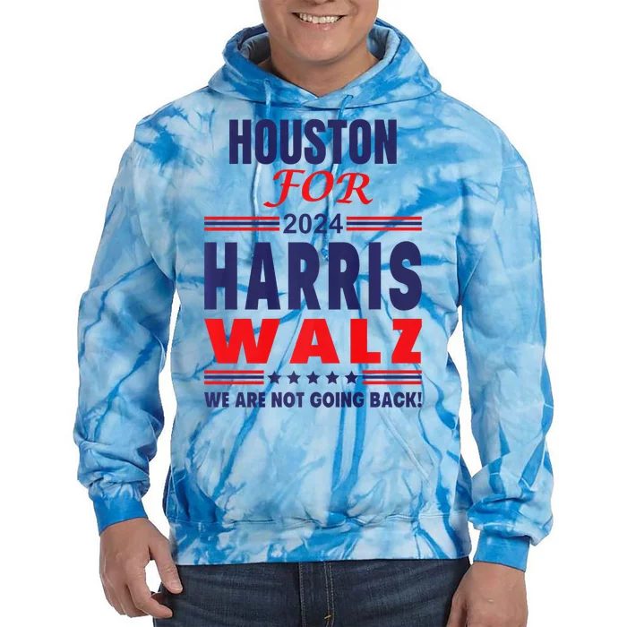 Houston For Harris Walz Premium Tie Dye Hoodie