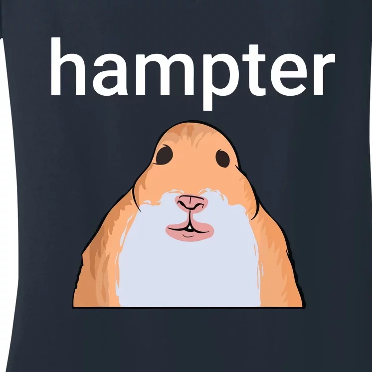 Hampter Funny Hamster Dank Meme Women's V-Neck T-Shirt