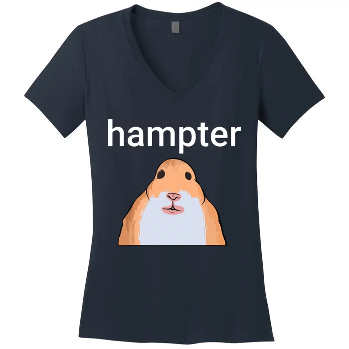 Hampter Funny Hamster Dank Meme Women's V-Neck T-Shirt