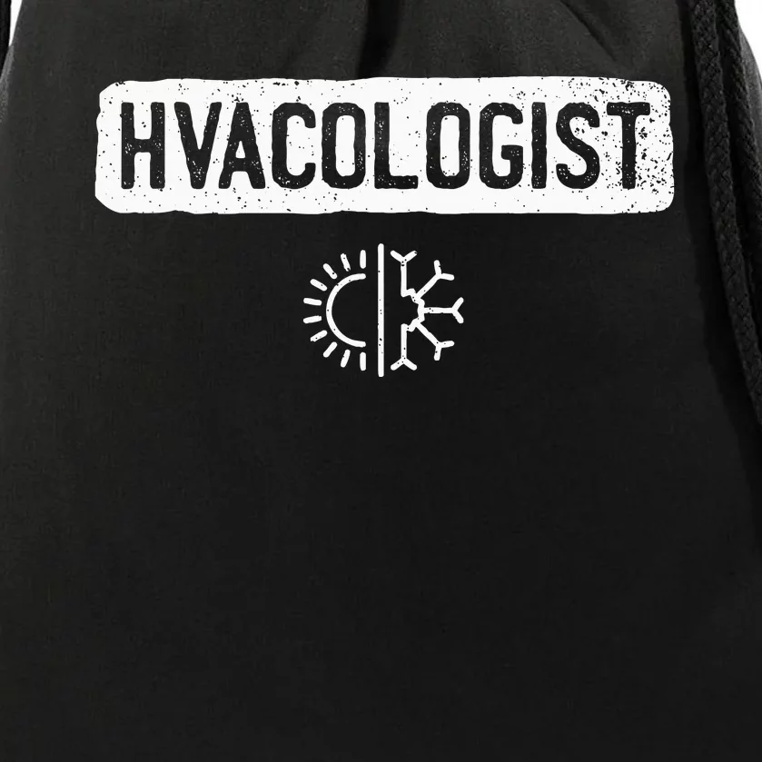 Hvacologist Funny Hvac Tech Technician Installer Gift Humor Drawstring Bag