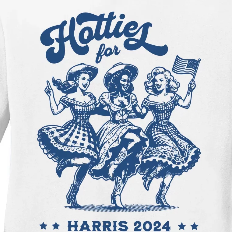 Hotties For Harris 2024 Ladies Long Sleeve Shirt