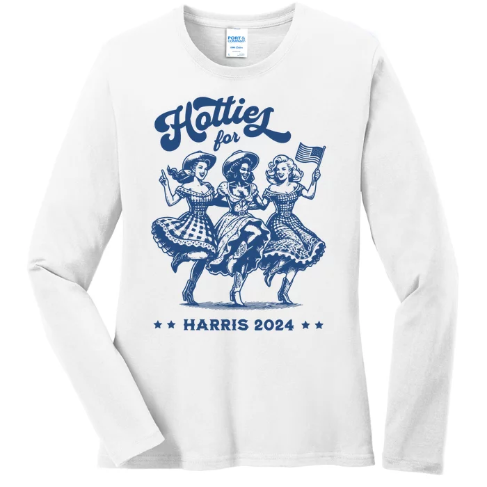 Hotties For Harris 2024 Ladies Long Sleeve Shirt