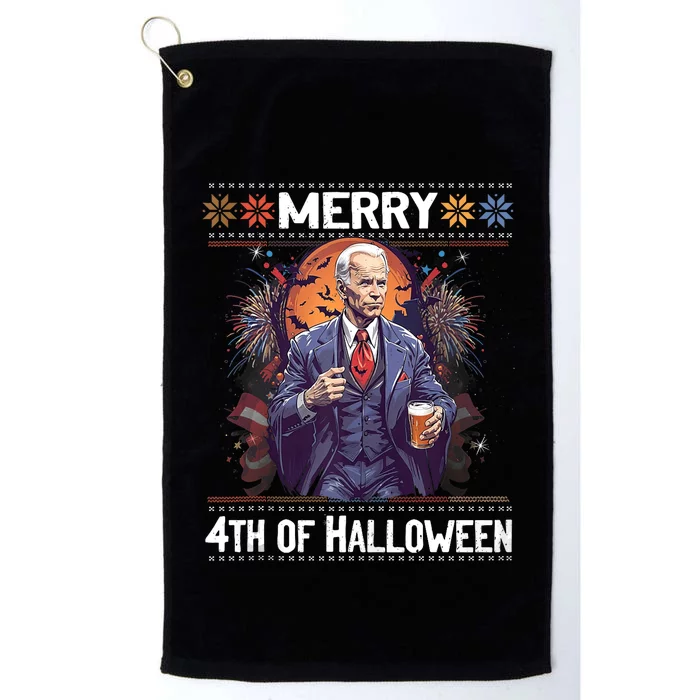 Halloween Funny Happy 4th Of July Anti Joe Biden Funny Biden Meme Platinum Collection Golf Towel