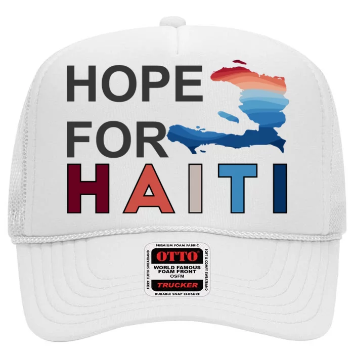 Hope For Haiti Earthquake Relief High Crown Mesh Trucker Hat