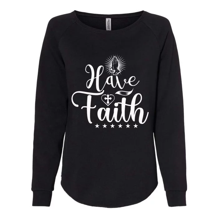 Have Faith Womens California Wash Sweatshirt