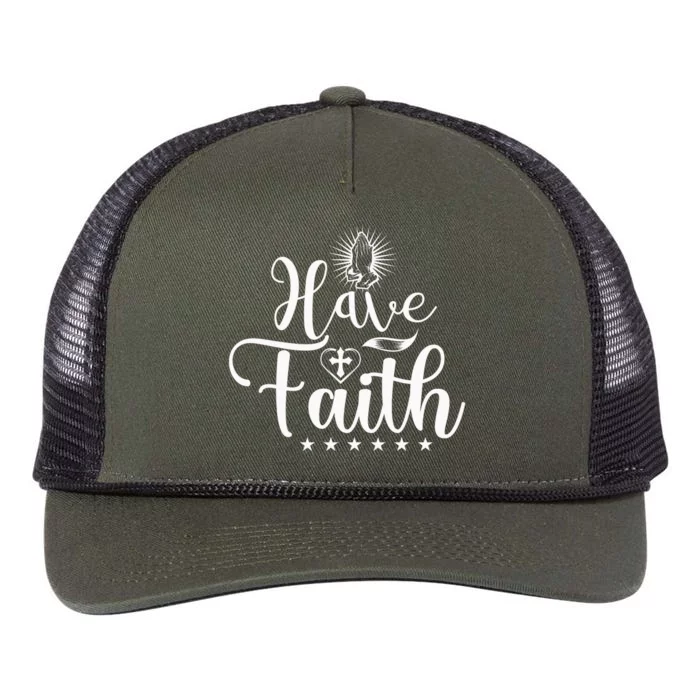 Have Faith Retro Rope Trucker Hat Cap