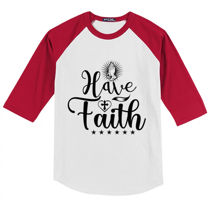 Have Faith Kids Colorblock Raglan Jersey