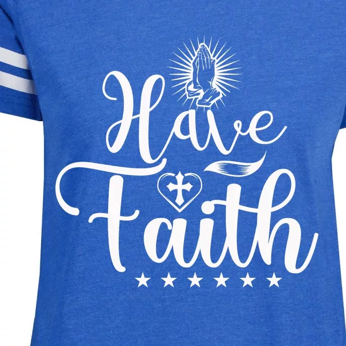 Have Faith Enza Ladies Jersey Football T-Shirt