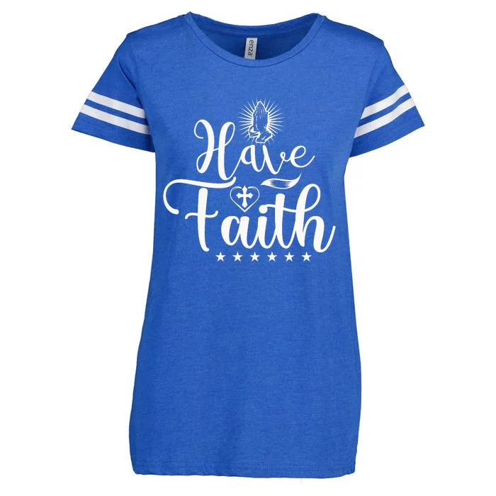 Have Faith Enza Ladies Jersey Football T-Shirt