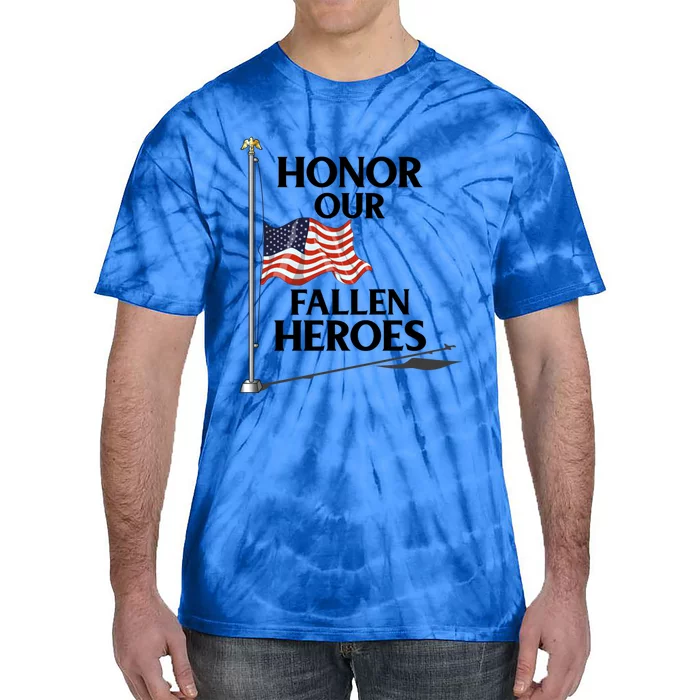 Honor Fallen Heroes / Military Honor Memorial American Flag Gift Tie-Dye T-Shirt