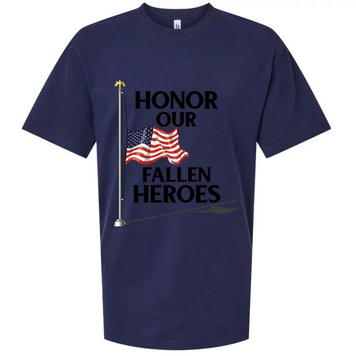 Honor Fallen Heroes / Military Honor Memorial American Flag Gift Sueded Cloud Jersey T-Shirt