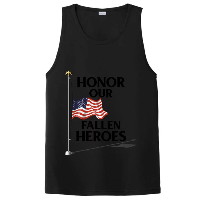 Honor Fallen Heroes / Military Honor Memorial American Flag Cute Gift Performance Tank