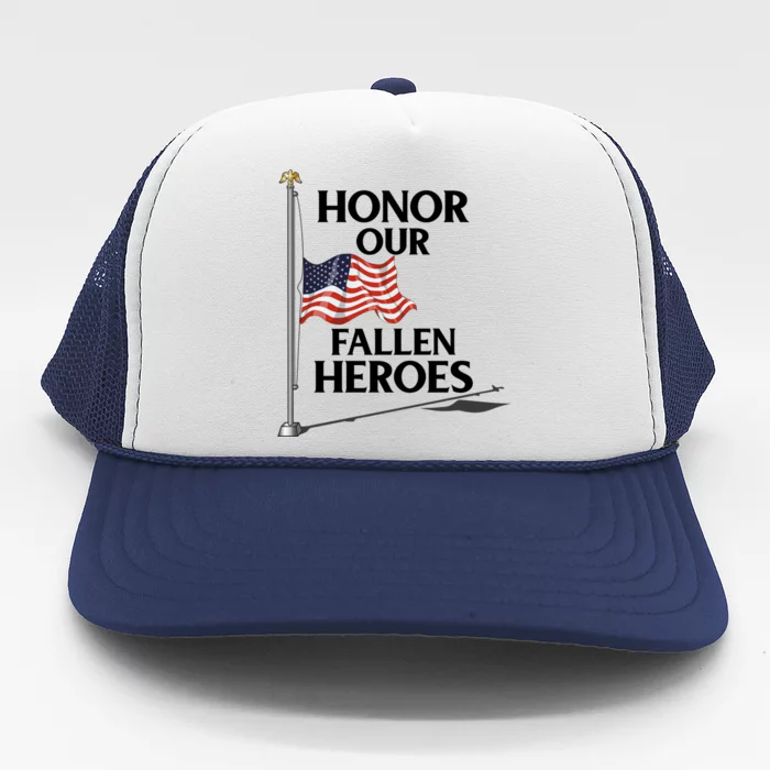 Honor Fallen Heroes / Military Honor Memorial American Flag Cute Gift Trucker Hat