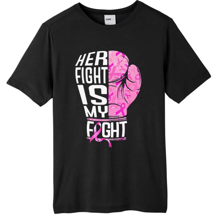 Her Fight Is My Fight Breast Cancer Awareness Boxing ChromaSoft Performance T-Shirt