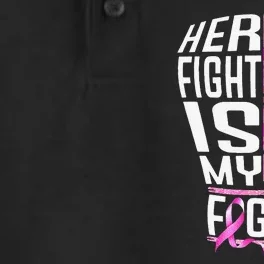 Her Fight Is My Fight Breast Cancer Awareness Boxing Dry Zone Grid Performance Polo