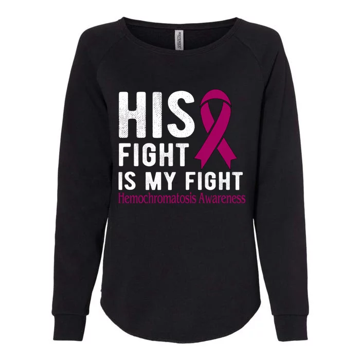 His Fight Is My Fight Hemochromatosis Gift Womens California Wash Sweatshirt