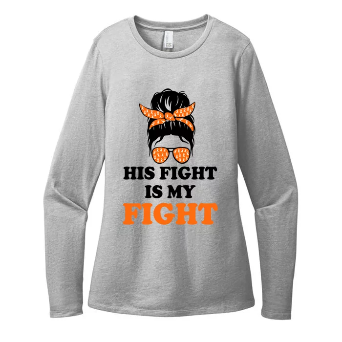 His Fight Is My Fight Gift Womens CVC Long Sleeve Shirt