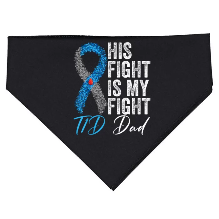 His Fight Is My Fight Breast Cancer Awareness USA-Made Doggie Bandana