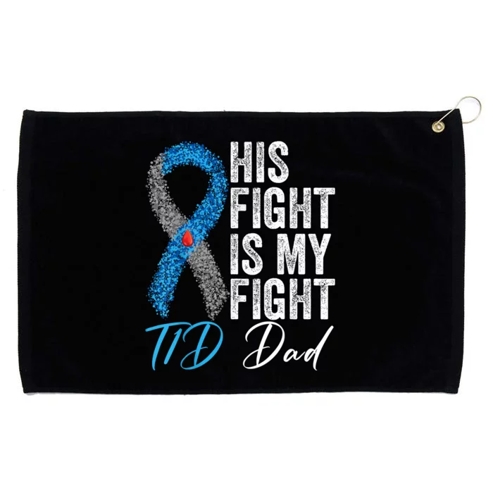 His Fight Is My Fight Breast Cancer Awareness Grommeted Golf Towel