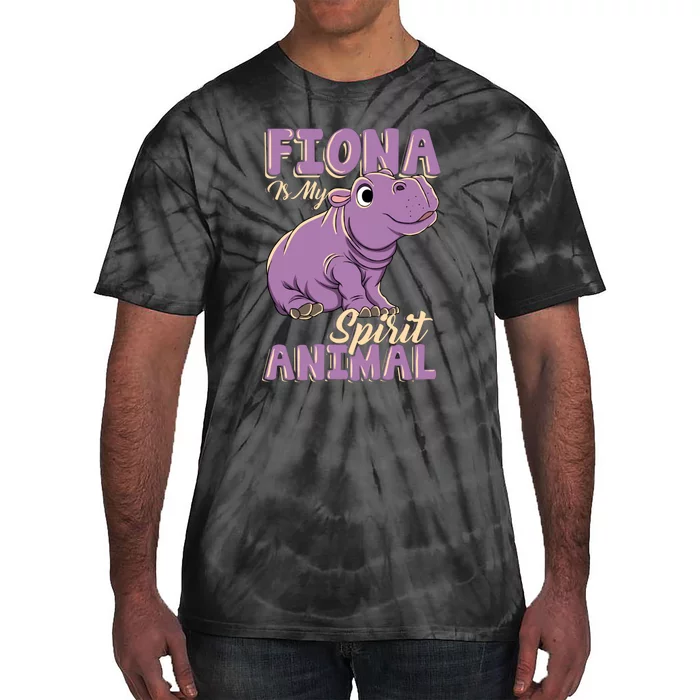 Hippo Fiona Is My Spirit Animal Funny Tie-Dye T-Shirt