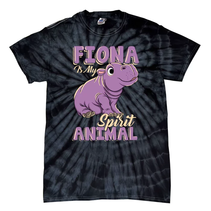 Hippo Fiona Is My Spirit Animal Funny Tie-Dye T-Shirt