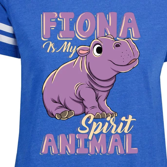 Hippo Fiona Is My Spirit Animal Funny Enza Ladies Jersey Football T-Shirt