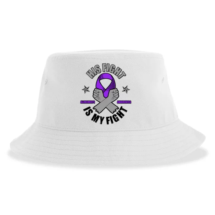 His Fight Is My Fight Alzheimer's Awareness Sustainable Bucket Hat