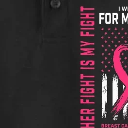 Her Fight Is My Fight I Wear Pink Sister Breast Cancer Flag Dry Zone Grid Performance Polo