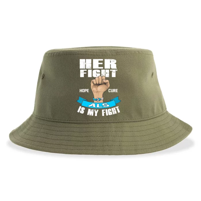 Her Fight Is My Fight Als Hope Cure Awareness Month Gift Sustainable Bucket Hat