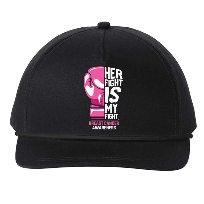 Her Fight Is My Fight Breast Cancer Snapback Five-Panel Rope Hat