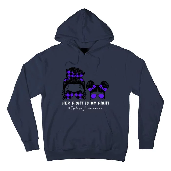 Her Fight Is My Fight | Epilepsy Survivor Purple Ribbon Tall Hoodie