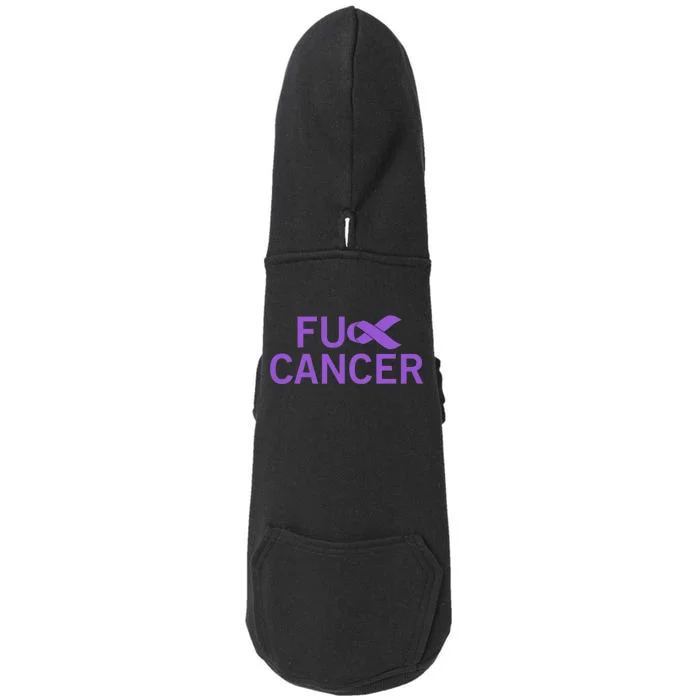 His Fight Is Our Fight. Cancer Awareness Fuck Cancer Doggie 3-End Fleece Hoodie