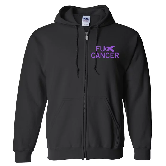 His Fight Is Our Fight. Cancer Awareness Fuck Cancer Full Zip Hoodie