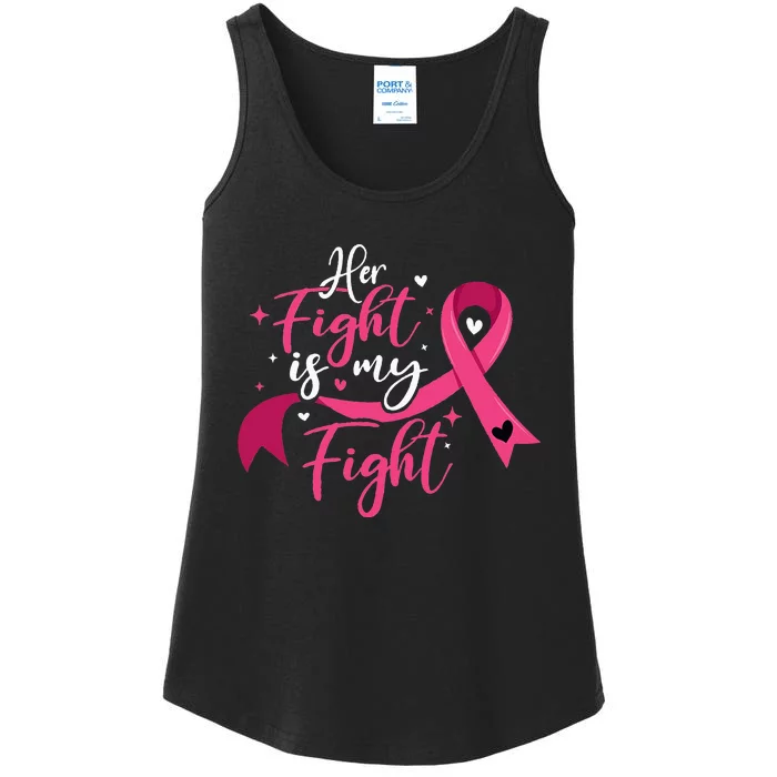 Her Fight Is My Fight Breast Cancer Awareness Ladies Essential Tank