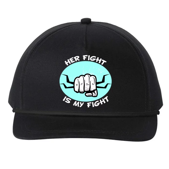 Her Fight Is My Fight Sexual Assault Awareness Month April Gift Snapback Five-Panel Rope Hat