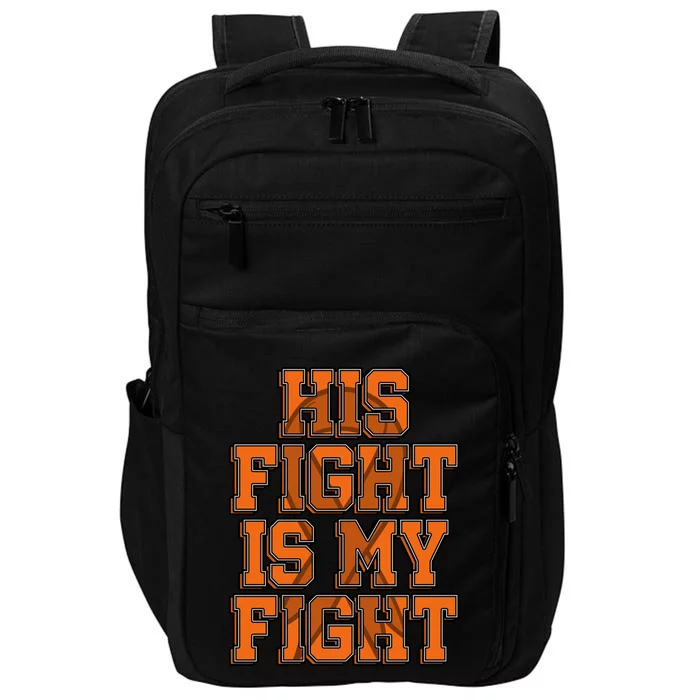 His Fight Is My Fight Sensory Processing Disorder Warrior Gift Impact Tech Backpack