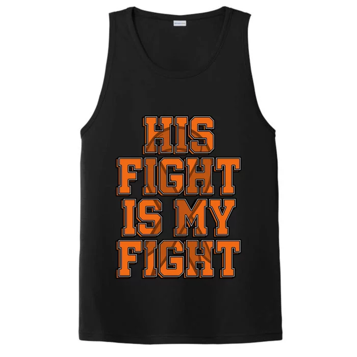 His Fight Is My Fight Sensory Processing Disorder Warrior Gift Performance Tank