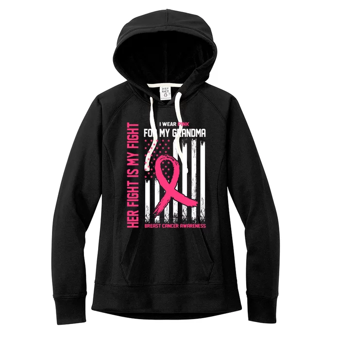 Her Fight Is My Fight I Wear Pink For My Grandma Gift Women's Fleece Hoodie