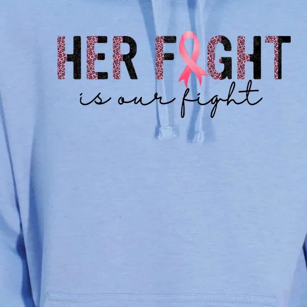 Her Fight Is Our Fight Breast Cancer Unisex Surf Hoodie