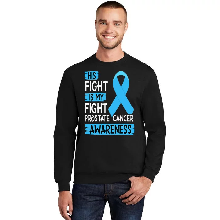 His Fight Is My Fight Prostate Cancer Awareness Support Sweatshirt