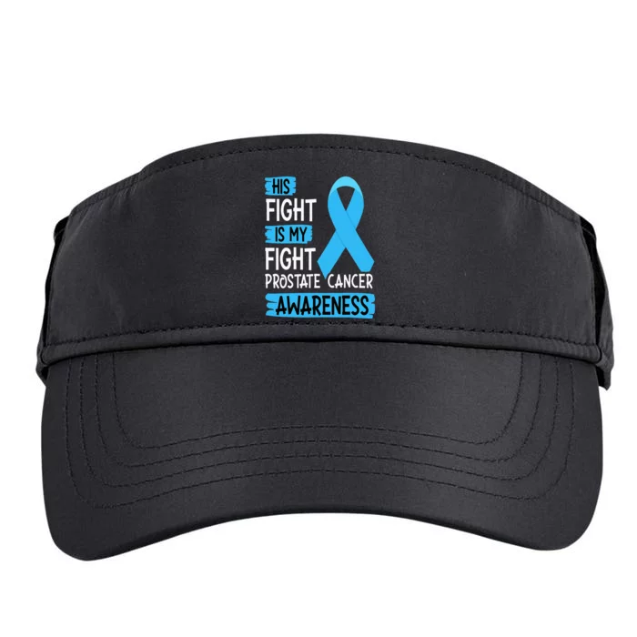 His Fight Is My Fight Prostate Cancer Awareness Support Adult Drive Performance Visor